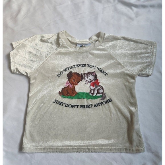Omight Do Whatever You Want Velvet Baby Tee Size Small - Picture 1 of 3